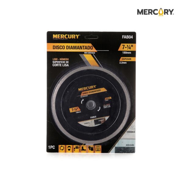 DISCO DIAMANTADO MERCURY CONTINUO 7 1/4" 7MM