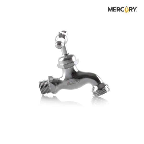 LLAVE JARDIN TERMINAL 1/2 SUPER PESADA CROMADA FINA MERCURY