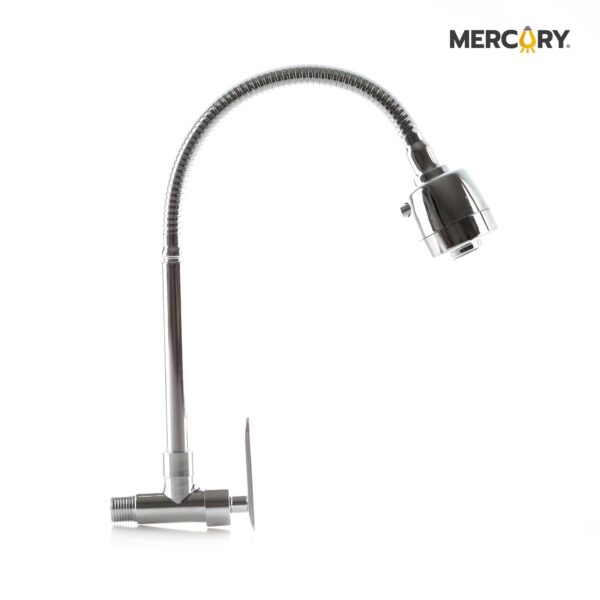 LLAVE LAVAPLATOS PARED FLEXIBLE CUERPO Y PALANCA METÁLICA