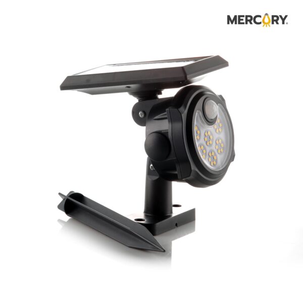 LAMPARA LED SOLAR ESTACA 1,5W 3000K M3-NEGRO C-SENSOR 36L-SMD