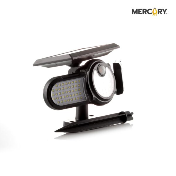 APLIQUE PARED SOLAR LED 2.5W 6500K M2 - NEGRO 112L IP44 CON SENSOR