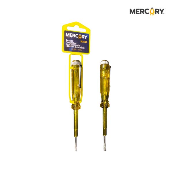 TESTER PROBADOR CORRIENTE PEQUEÑO 140MM AMARILLO