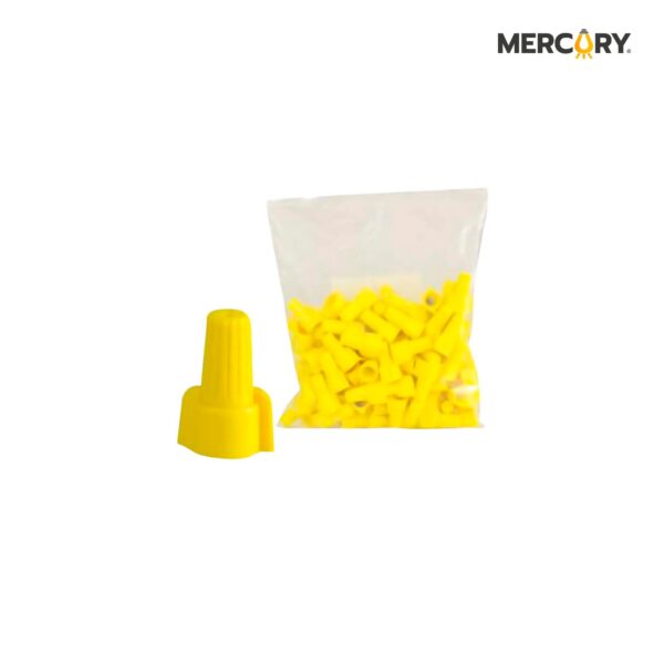 CONECTOR PLÁSTICO AMARILLO BOLSA X100UNDS