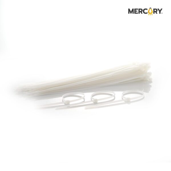 AMARRE PLÁSTICO EN NYLON 20CM X 2.5MM BLANCO BOLSA*100UND