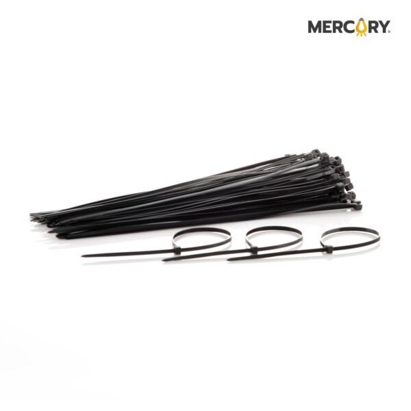 AMARRE PLÁSTICO EN NYLON 30CM X 4MM NEGRO BOLSA*100UND