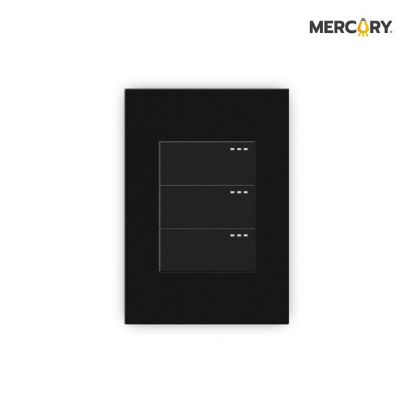 INTERRUPTOR TRIPLE CONMUTABLE BLACK LUXURY