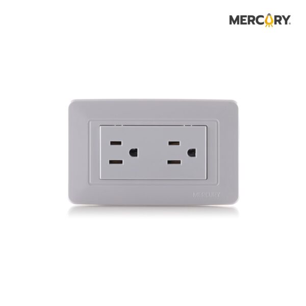 TOMA DOBLE POLO TIERRA MERCURY BLANCO 118Z-06