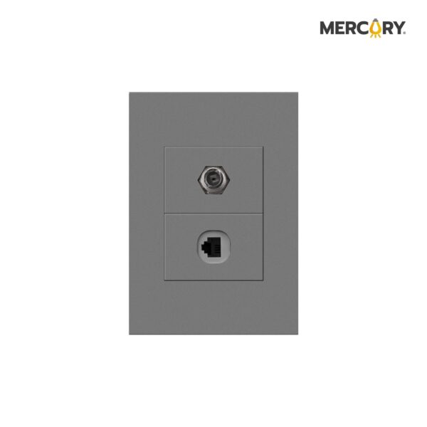 TOMA COAXIAL + TELEFONO SILVER LUXURY