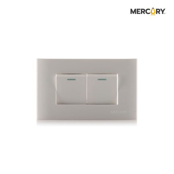 INTERRUPTOR DOBLE CONMUTABLE MERCURY PREMIUM WHITE