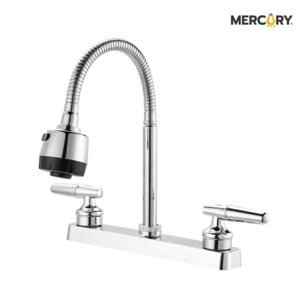 MEZCLADOR LAVAPLATOS 8” CUELLO FLEXIBLE/METÁLICO MANIJA/PALANCA-