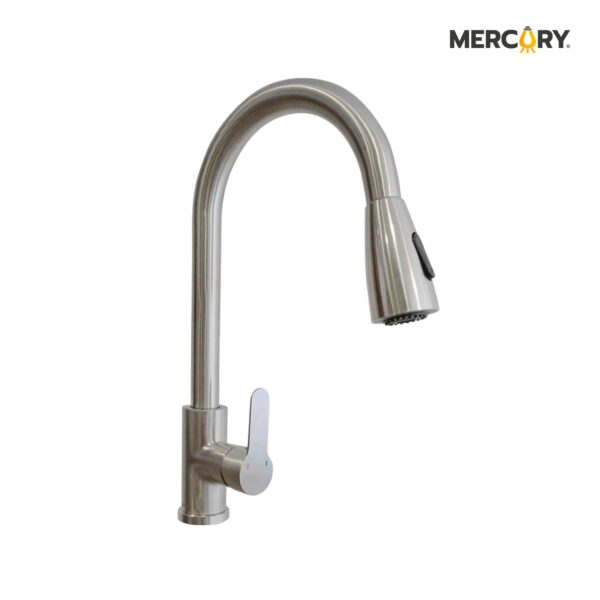 LLAVE LAVAPLATOS EN ACERO INOXIDABLE CON MANGUERA SATÍN