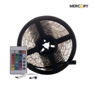 CINTA LED 12V 5050 IP65 LUZ RGB ROLLO*5M (INCLUYE KIT CONTROLADOR + CONTROL)