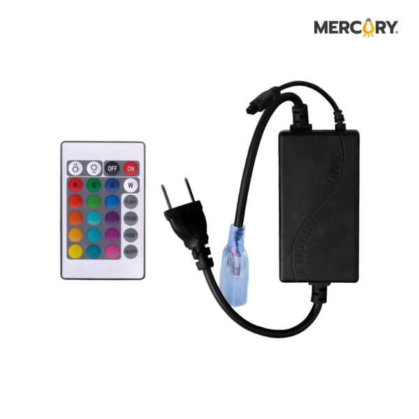 KIT 20 M CONTROLADOR + CONTROL REMOTO CINTA RGB 120V (CAPACIDAD MAXIMA 20 METROS)