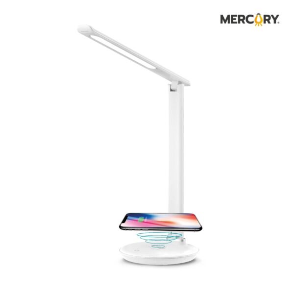 LAMPARA LED ESCRITORIO BLANCO 5W CCT CARGA INALÁMBRICA MD-08