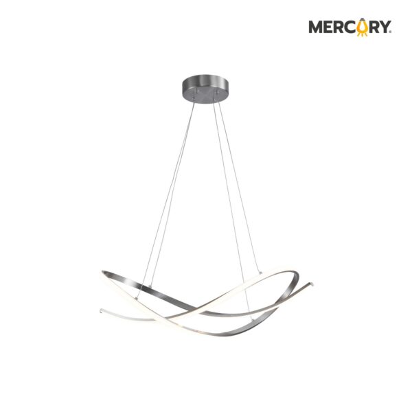 LAMPARA COLGANTE LUZ OLA NIQUEL 40W 62X31X120 4500K