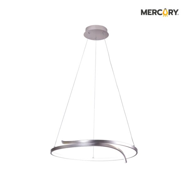 LAMPARA COLGANTE AURA 38W PLATA 55X120 4500K