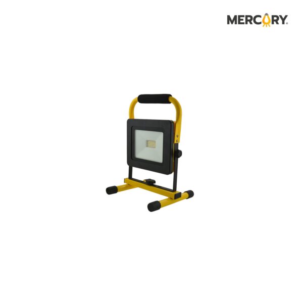 REFLECTOR LED EMERGENCIA 10W 6500K BRAZO/BASE AMARILLO