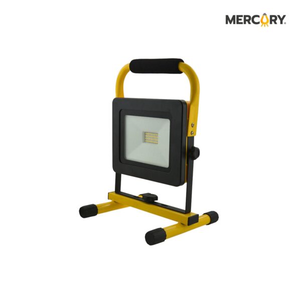 REFLECTOR LED EMERGENCIA 30W 6500K BRAZO/BASE AMARILLO